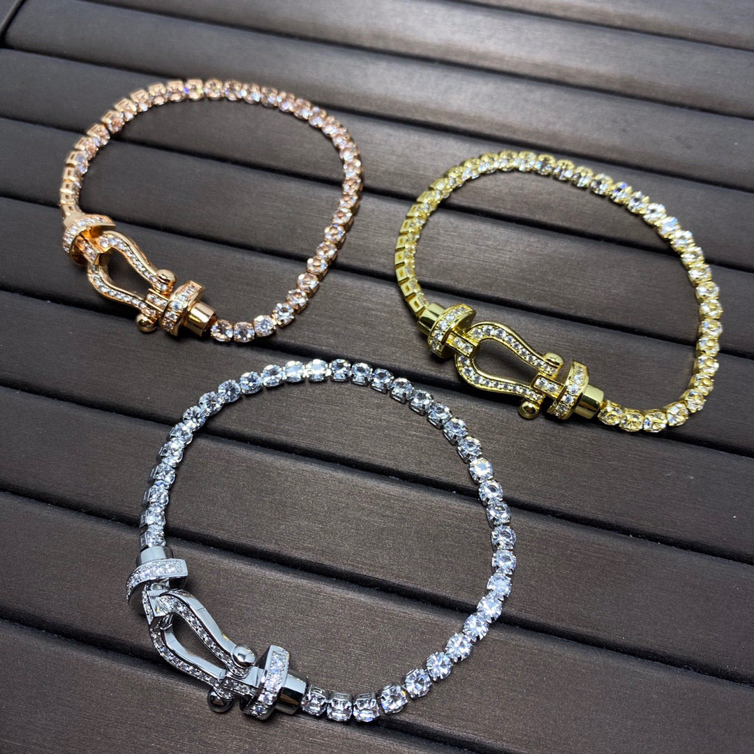 [Clara Jewels]FORCE  HORSESHOE  DIAMOND TENNIS BRACELET