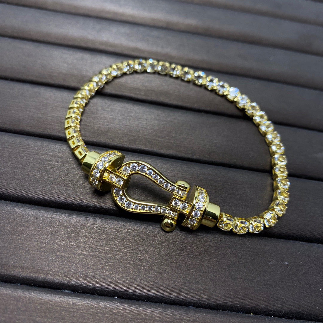 [Clara Jewels]FORCE  HORSESHOE  DIAMOND TENNIS BRACELET