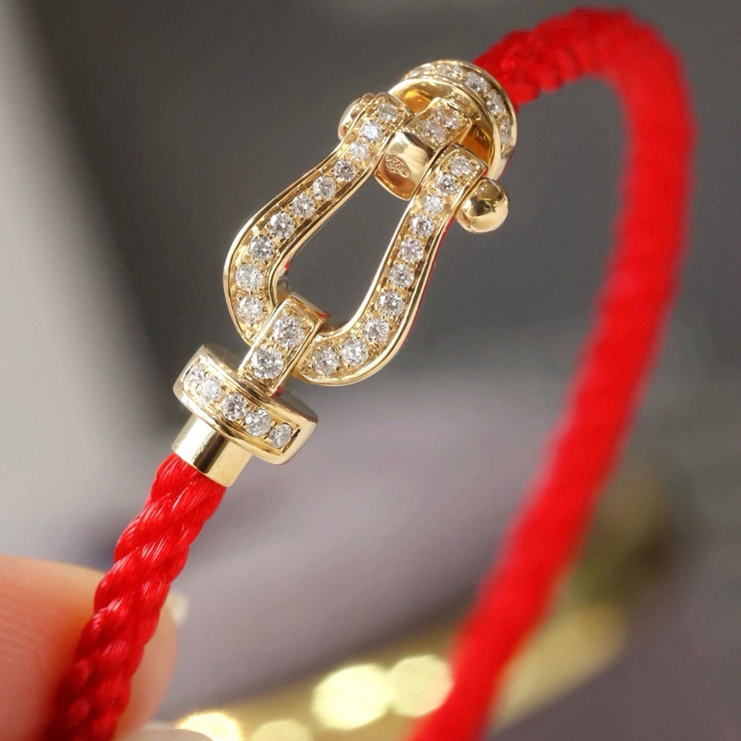 [Clara Jewels]FORCE LARGE HORSESHOE FULL DIAMOND BRACELET GOLD