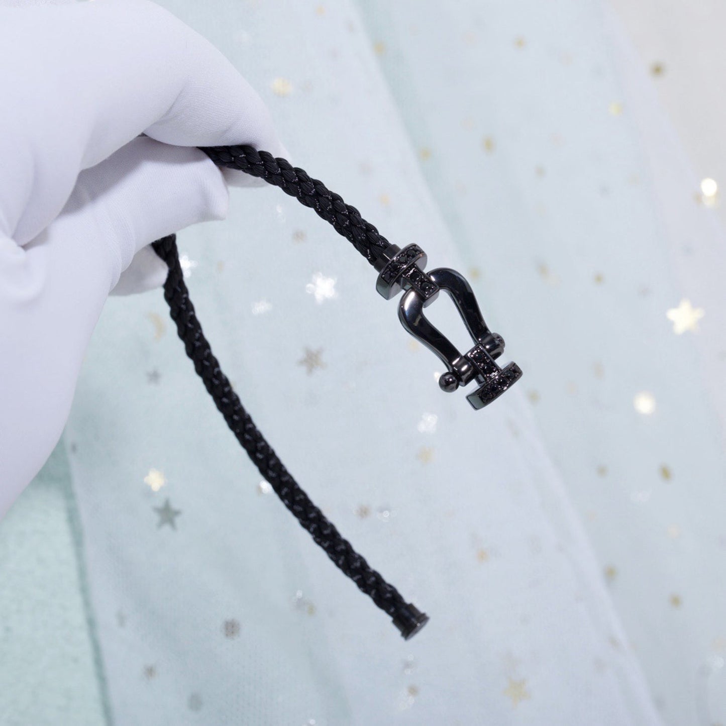 [Clara Jewels]FORCE LARGE SERIES HORSESHOE BLACK SAMURAI BRACELET