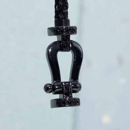 [Clara Jewels]FORCE LARGE SERIES HORSESHOE BLACK SAMURAI BRACELET