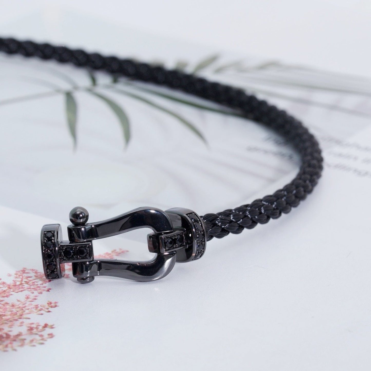 [Clara Jewels]FORCE LARGE SERIES HORSESHOE BLACK SAMURAI BRACELET