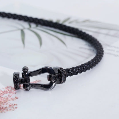 [Clara Jewels]FORCE LARGE SERIES HORSESHOE BLACK SAMURAI BRACELET