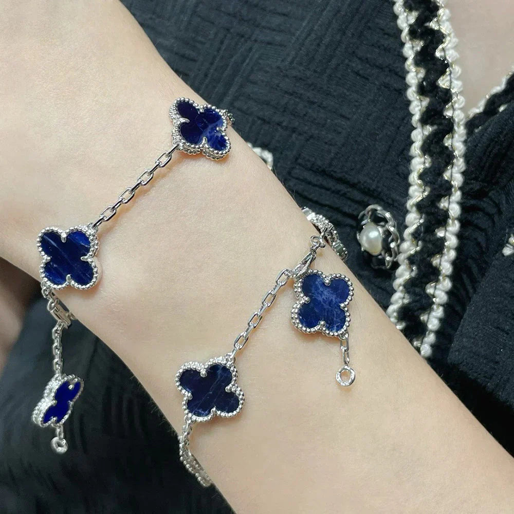 [Clara Jewels]CLOVER 5 MOTIF PIETERSITE BRACELET COLLECTION