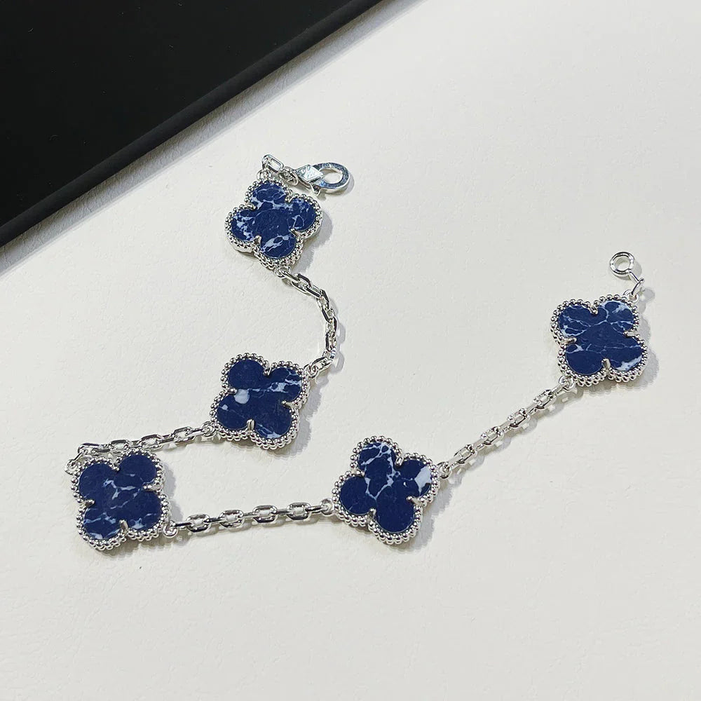 [Clara Jewels]CLOVER 5 MOTIF PIETERSITE BRACELET COLLECTION