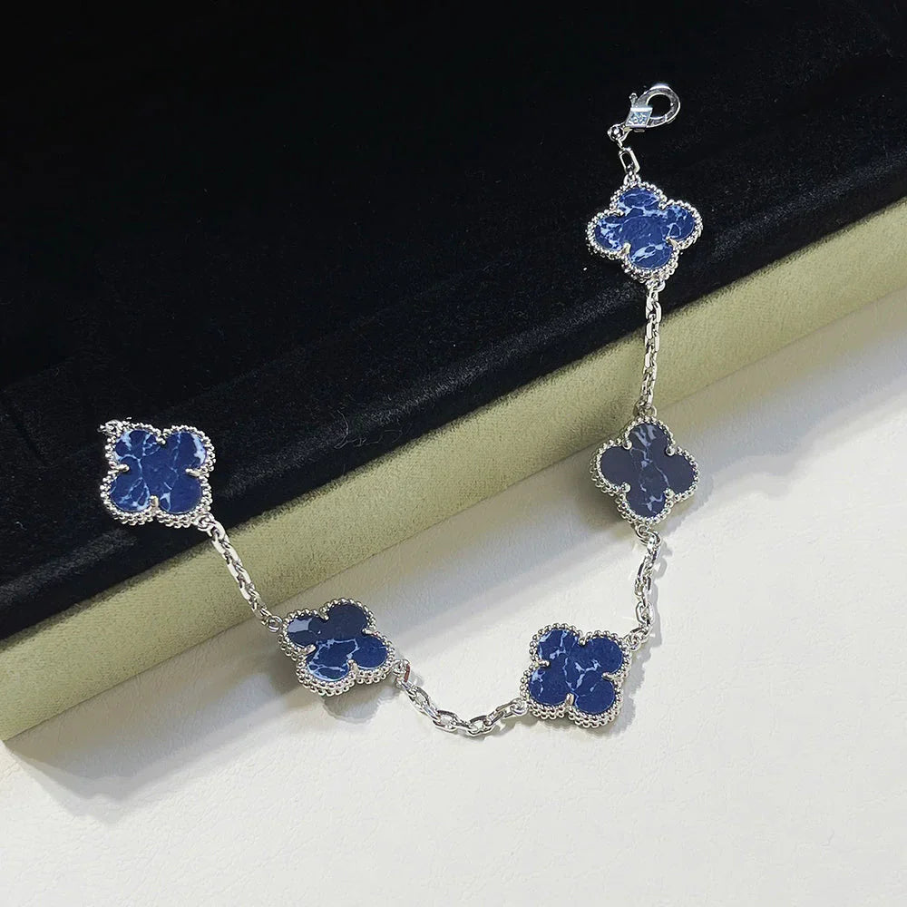 [Clara Jewels]CLOVER 5 MOTIF PIETERSITE BRACELET COLLECTION