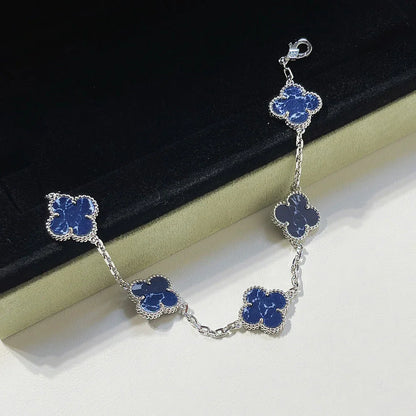 [Clara Jewels]CLOVER 5 MOTIF PIETERSITE BRACELET COLLECTION