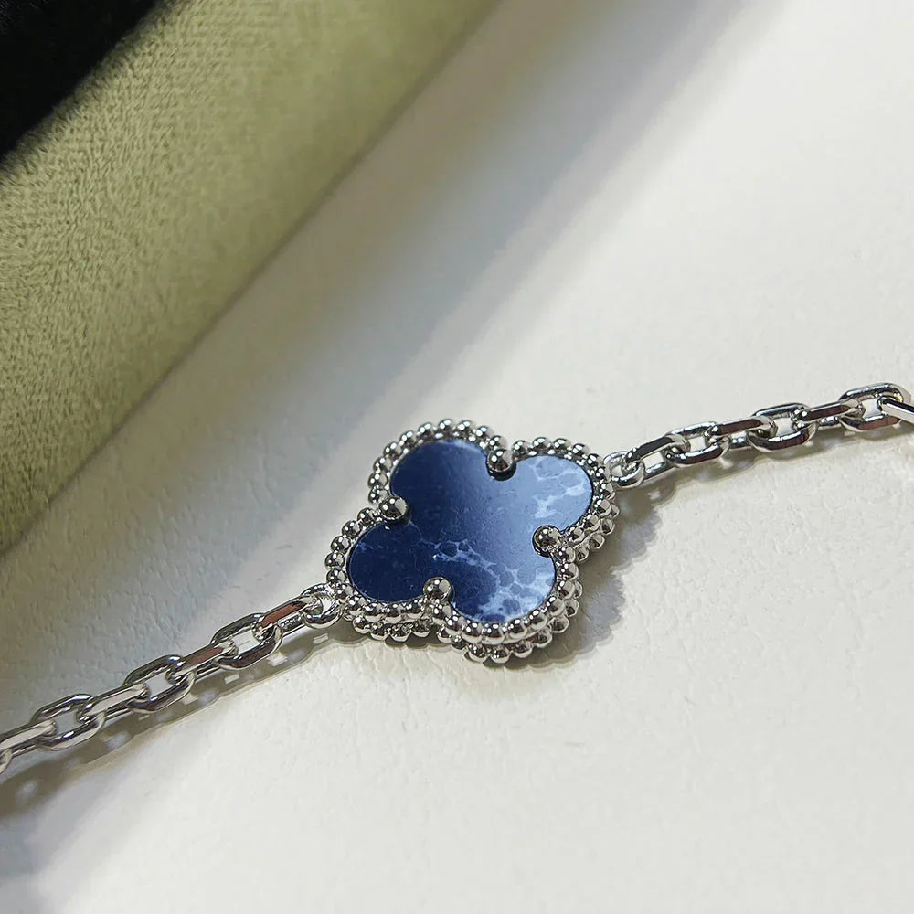 [Clara Jewels]CLOVER 5 MOTIF PIETERSITE BRACELET COLLECTION