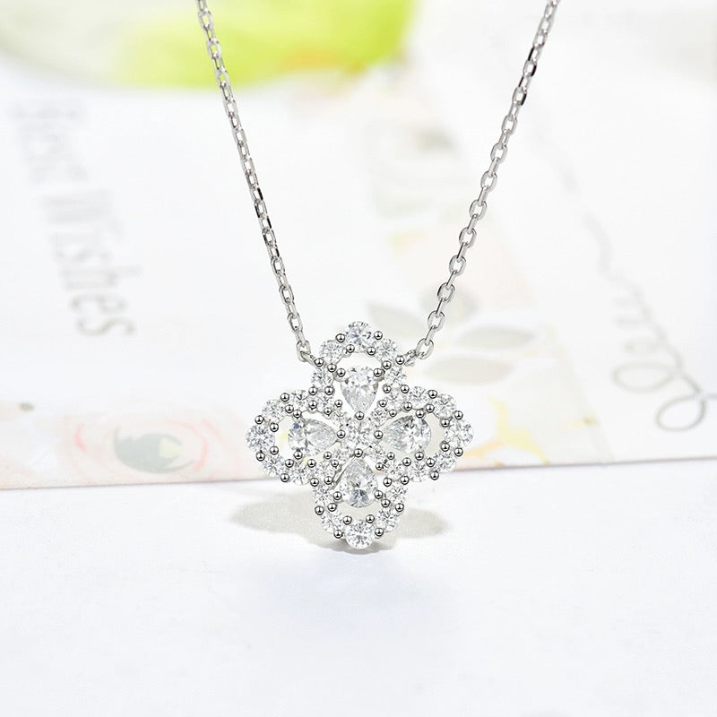 [Clara Jewels]LOOP NECKLACE FULL MOTIF DIAMOND 16MM MULTIPLE COLORS