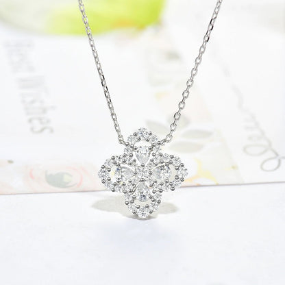 [Clara Jewels]LOOP NECKLACE FULL MOTIF DIAMOND 16MM MULTIPLE COLORS