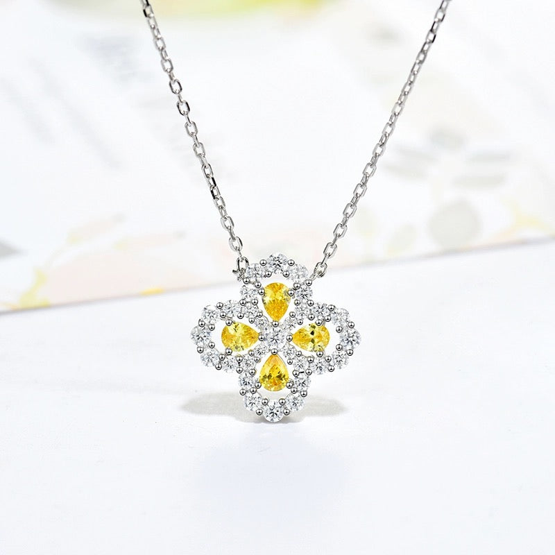 [Clara Jewels]LOOP NECKLACE FULL MOTIF DIAMOND 16MM MULTIPLE COLORS