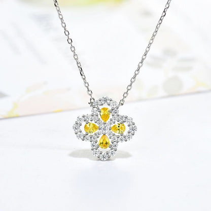 [Clara Jewels]LOOP NECKLACE FULL MOTIF DIAMOND 16MM MULTIPLE COLORS