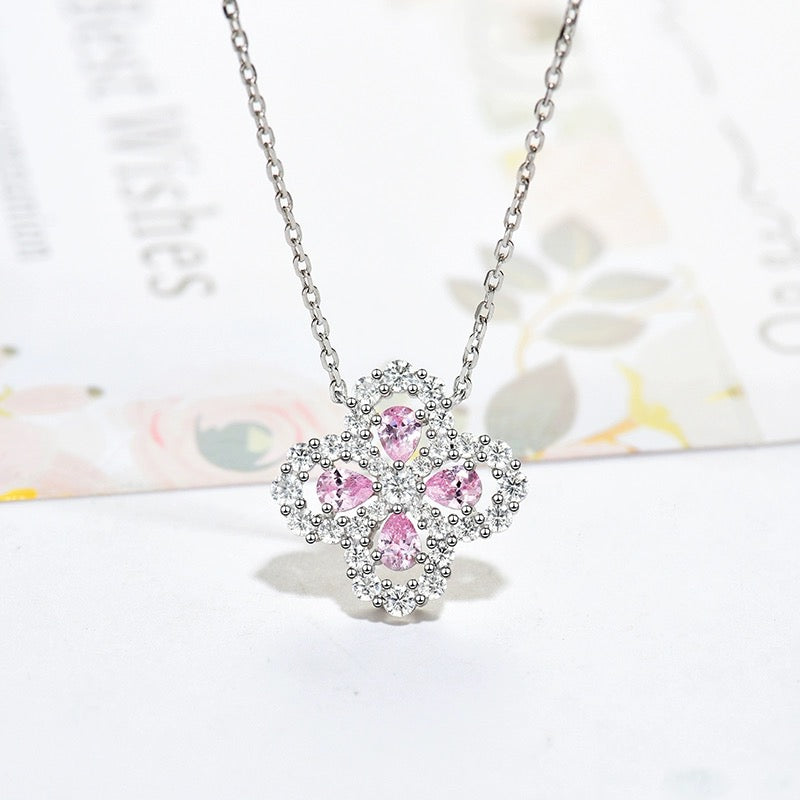 [Clara Jewels]LOOP NECKLACE FULL MOTIF DIAMOND 16MM MULTIPLE COLORS