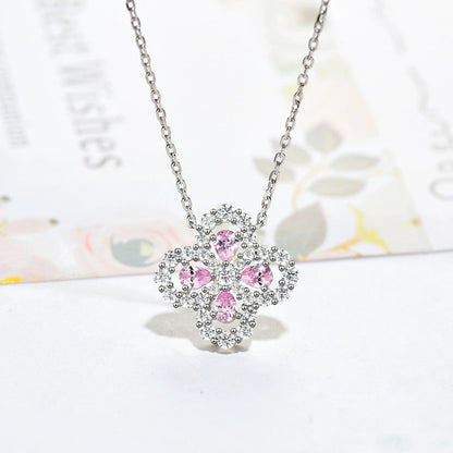 [Clara Jewels]LOOP NECKLACE FULL MOTIF DIAMOND 16MM MULTIPLE COLORS