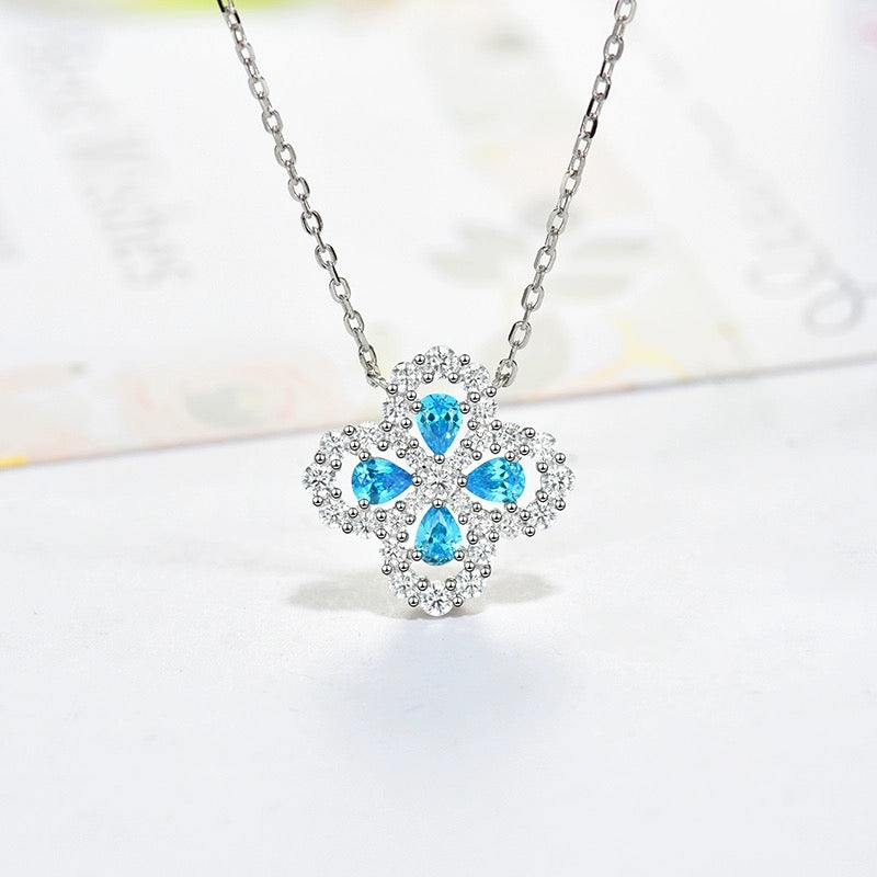 [Clara Jewels]LOOP NECKLACE FULL MOTIF DIAMOND 16MM MULTIPLE COLORS