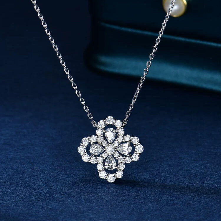 [Clara Jewels]LOOP NECKLACE FULL MOTIF DIAMOND 16MM MULTIPLE COLORS
