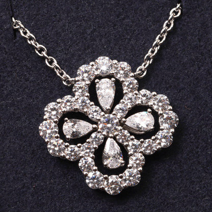 [Clara Jewels]LOOP NECKLACE FULL MOTIF DIAMOND 16MM MULTIPLE COLORS