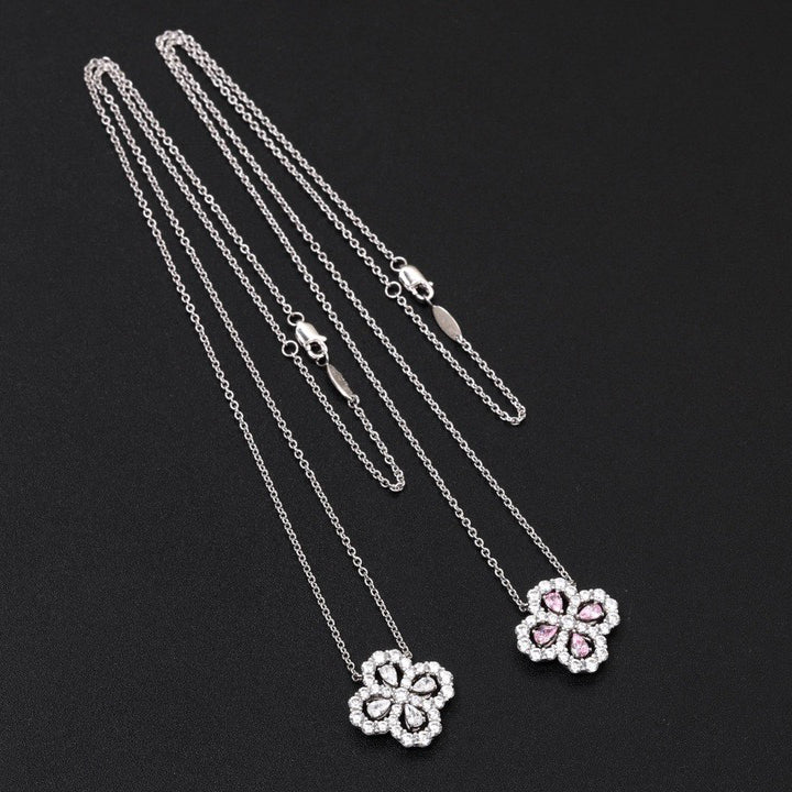 [Clara Jewels]LOOP NECKLACE FULL MOTIF DIAMOND 16MM MULTIPLE COLORS