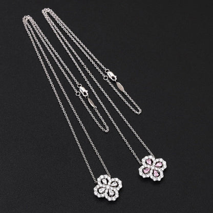 [Clara Jewels]LOOP NECKLACE FULL MOTIF DIAMOND 16MM MULTIPLE COLORS