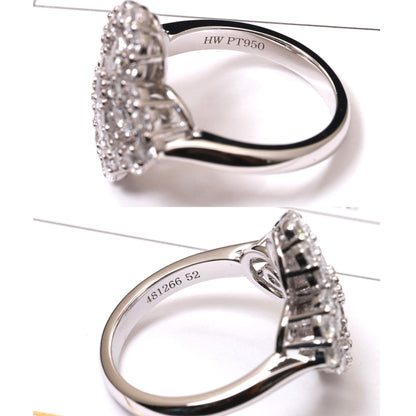 [Clara Jewels]LOOP RING FULL MOTIF DIAMOND 16MM SILVE