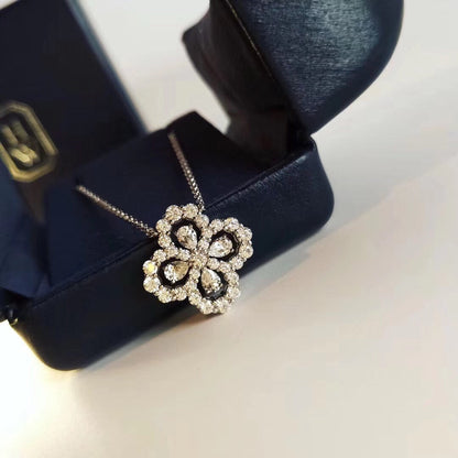 [Clara Jewels]LOOP NECKLACE FULL MOTIF DIAMOND 16MM MULTIPLE COLORS