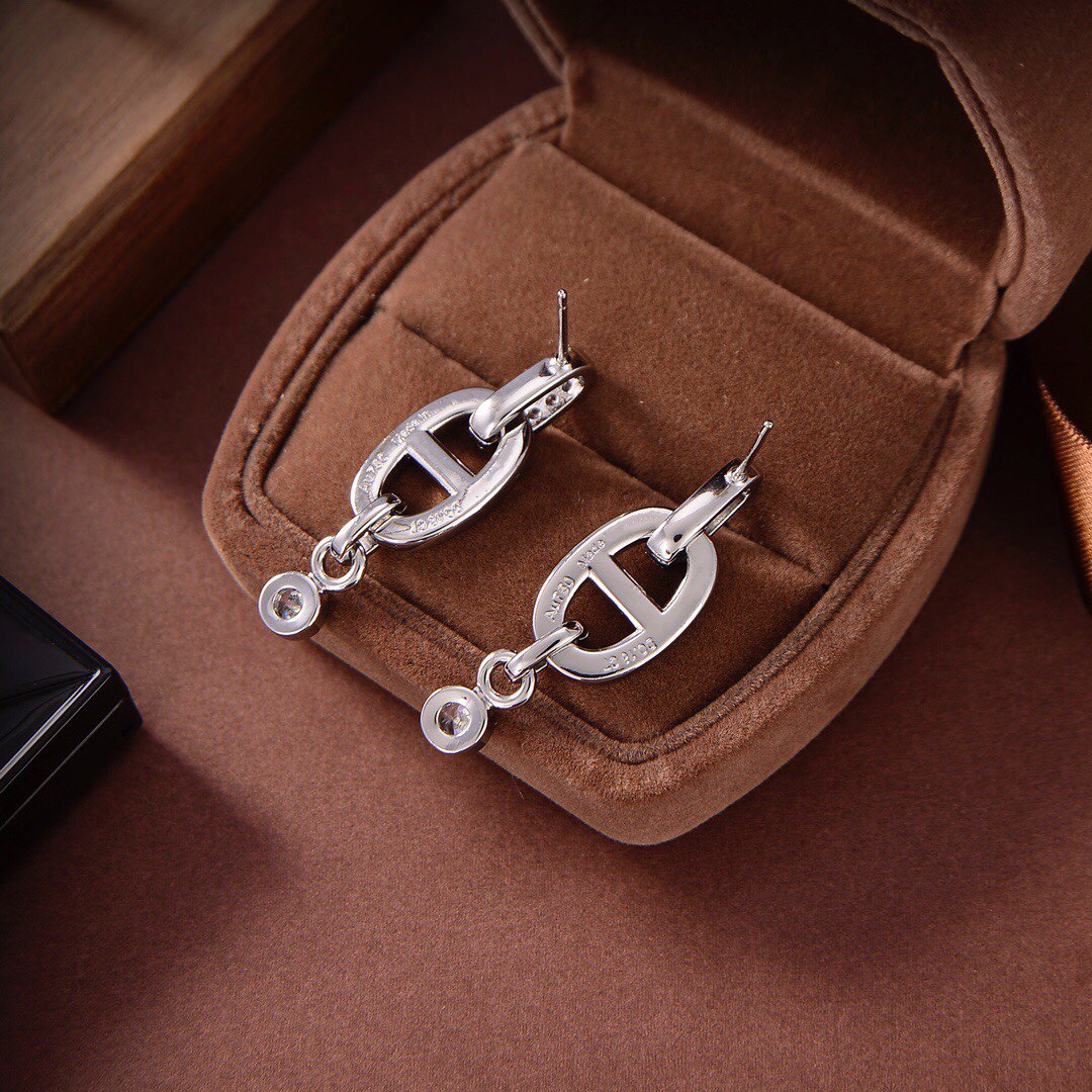 [Clara Jewels]HM CHAINE DIAMOND EARRINGS