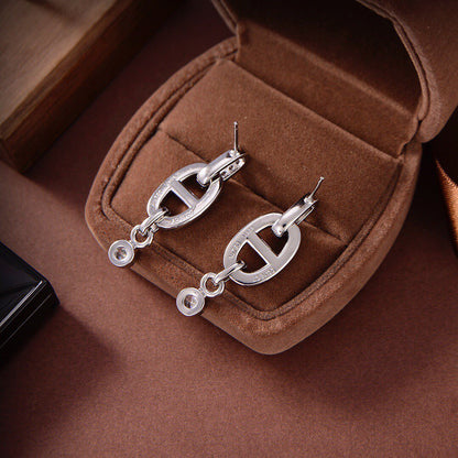 [Clara Jewels]HM CHAINE DIAMOND EARRINGS