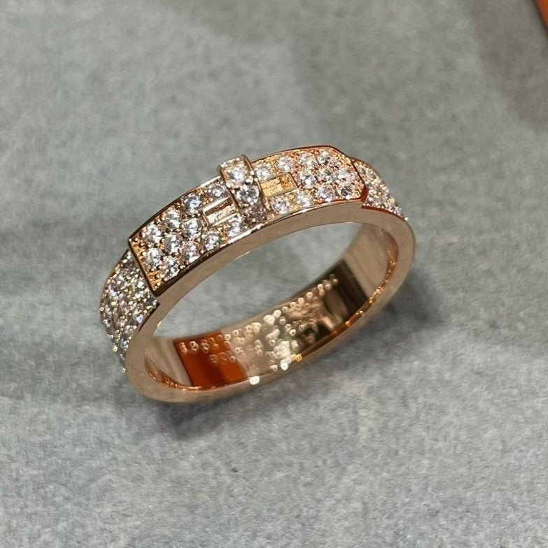 [Clara Jewels]KELLY PINK GOLD DIAMOND RING