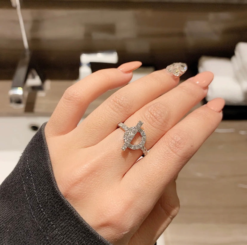 [Clara Jewels]ECHAPPEE RING SILVER DIAMOND