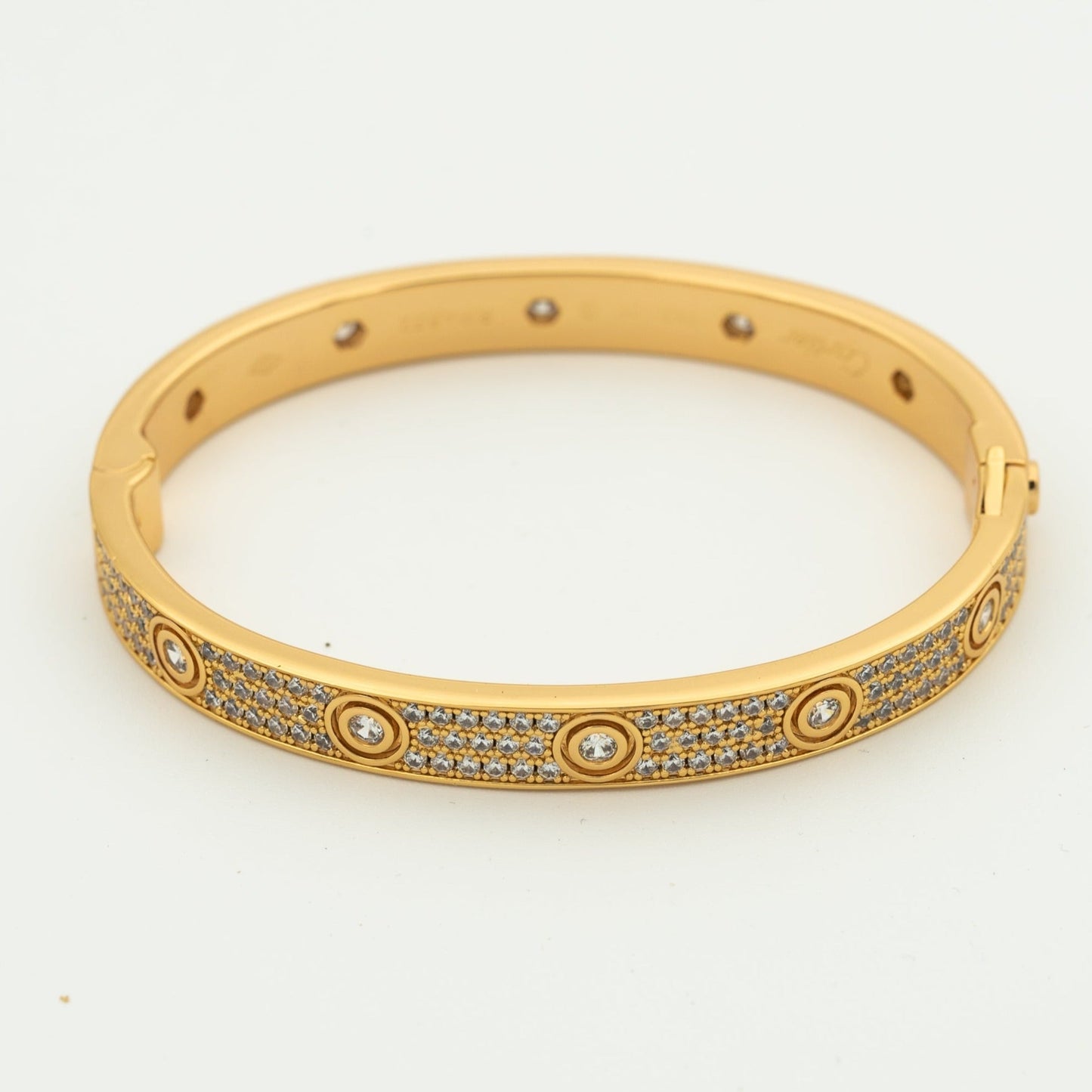 [Clara Jewels]LOVE BRACELET 6.1MM DIAMOND-PAVED 10 BIG DIAMONDS