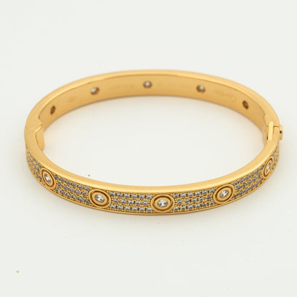 [Clara Jewels]LOVE BRACELET 6.1MM DIAMOND-PAVED 10 BIG DIAMONDS