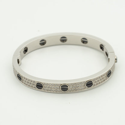 [Clara Jewels]LOVE BRACELET 6.1MM DIAMOND-PAVED CERAMIC