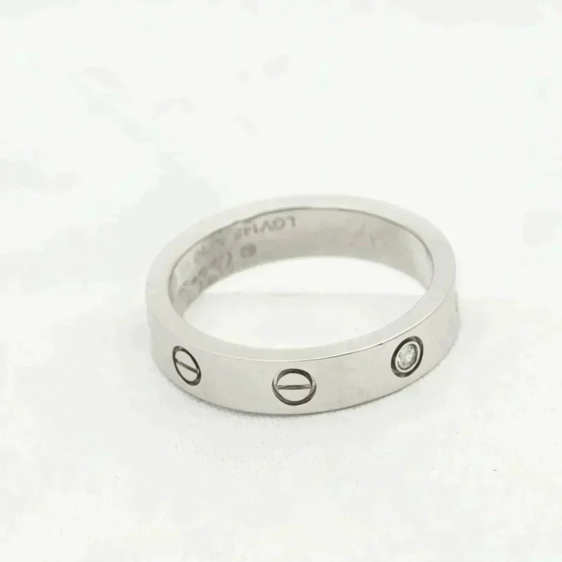 [Clara Jewels]LOVE RING 4MM 1 DIAMOND SILVER