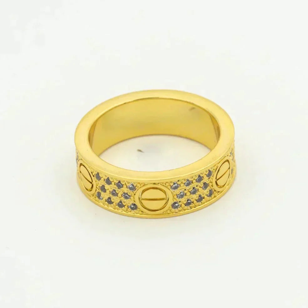 [Clara Jewels]LOVE RING 5.5MM DIAMONDS PAVED