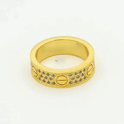 [Clara Jewels]LOVE RING 5.5MM DIAMONDS PAVED
