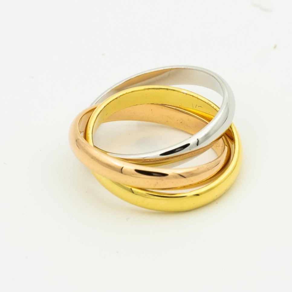 [Clara Jewels]TRINITY RING GOLD PINK GOLD SILVER