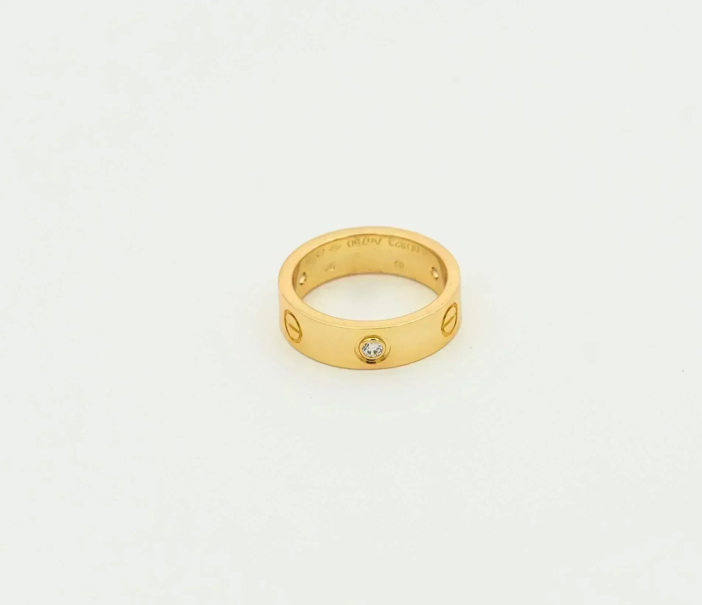 [Clara Jewels]LOVE RING 5.5MM 3 DIAMONDS GOLD