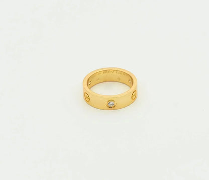 [Clara Jewels]LOVE RING 5.5MM 3 DIAMONDS GOLD