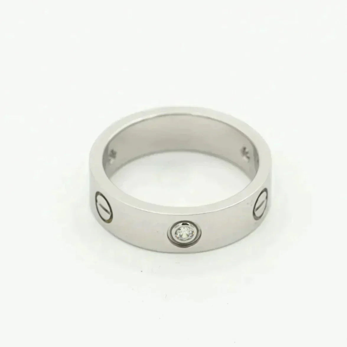 [Clara Jewels]LOVE RING 5.5MM 3 DIAMONDS SILVER