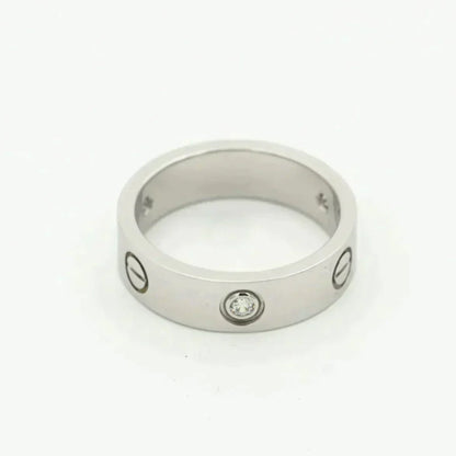 [Clara Jewels]LOVE RING 5.5MM 3 DIAMONDS SILVER