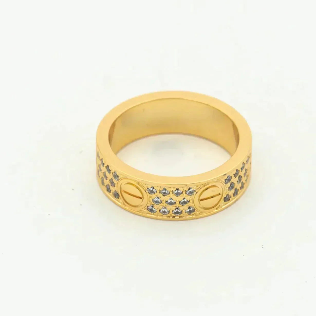 [Clara Jewels]LOVE RING 5.5MM DIAMONDS PAVED