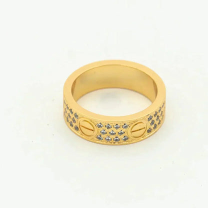 [Clara Jewels]LOVE RING 5.5MM DIAMONDS PAVED