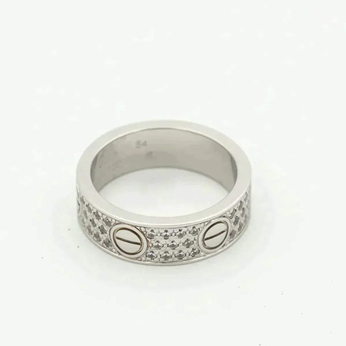 [Clara Jewels]LOVE RING 5.5MM DIAMONDS PAVED