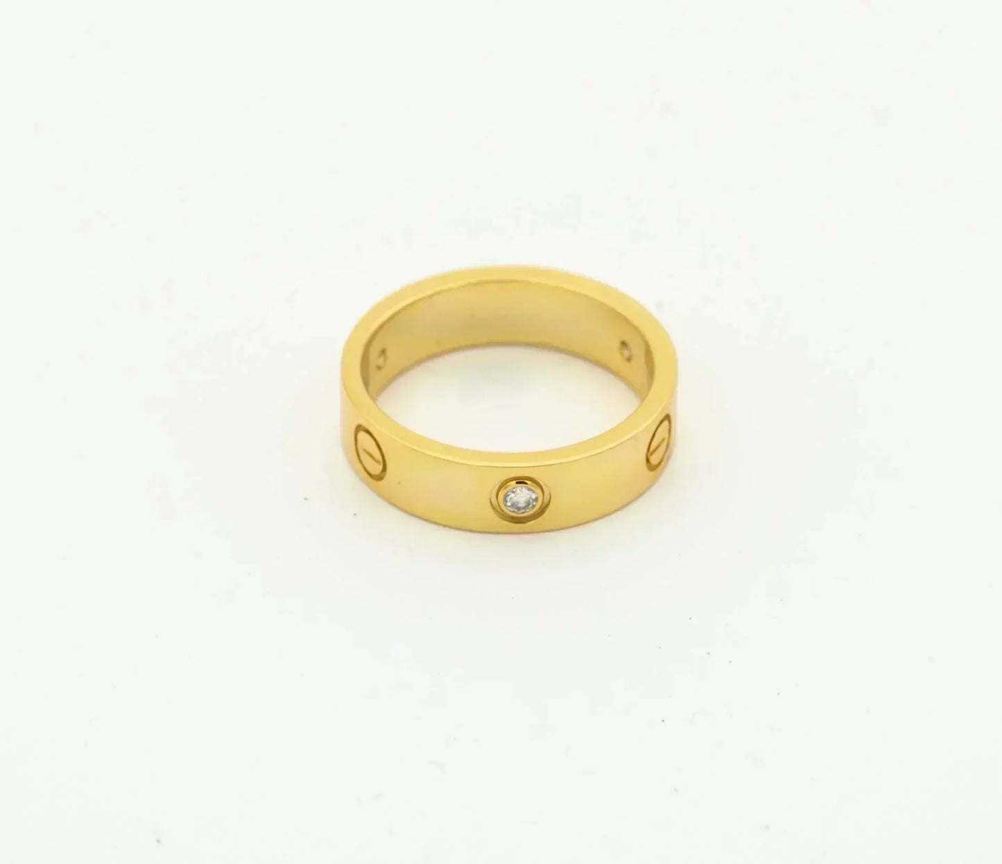 [Clara Jewels]LOVE RING 4MM 1 DIAMOND GOLD
