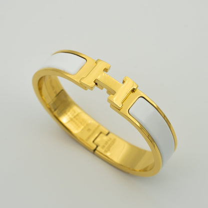[Clara Jewels]H WHITE BRACELET