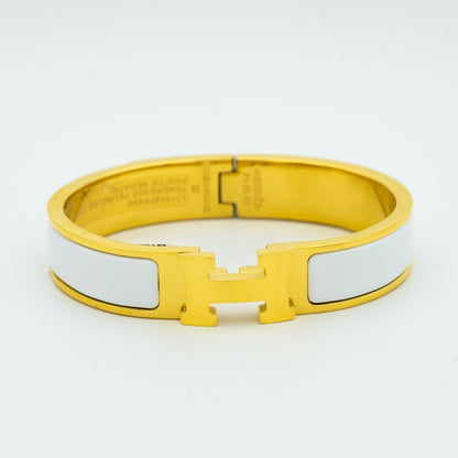 [Clara Jewels]H WHITE BRACELET