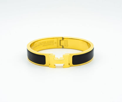 [Clara Jewels]H BLACK BRACELET