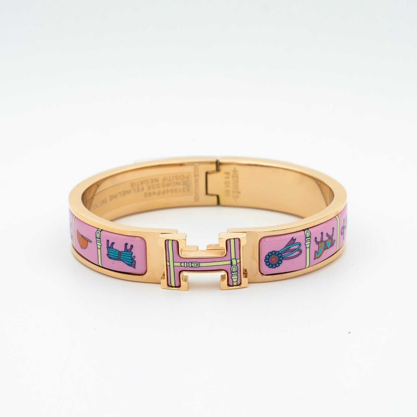 [Clara Jewels]H PINK GOLD BRACELET PINK CERAMIC