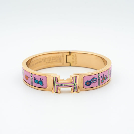 [Clara Jewels]H PINK GOLD BRACELET PINK CERAMIC