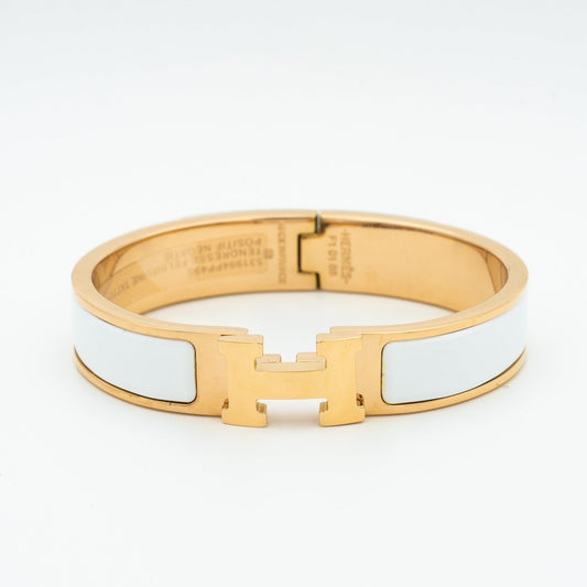 [Clara Jewels]H WHITE BRACELET